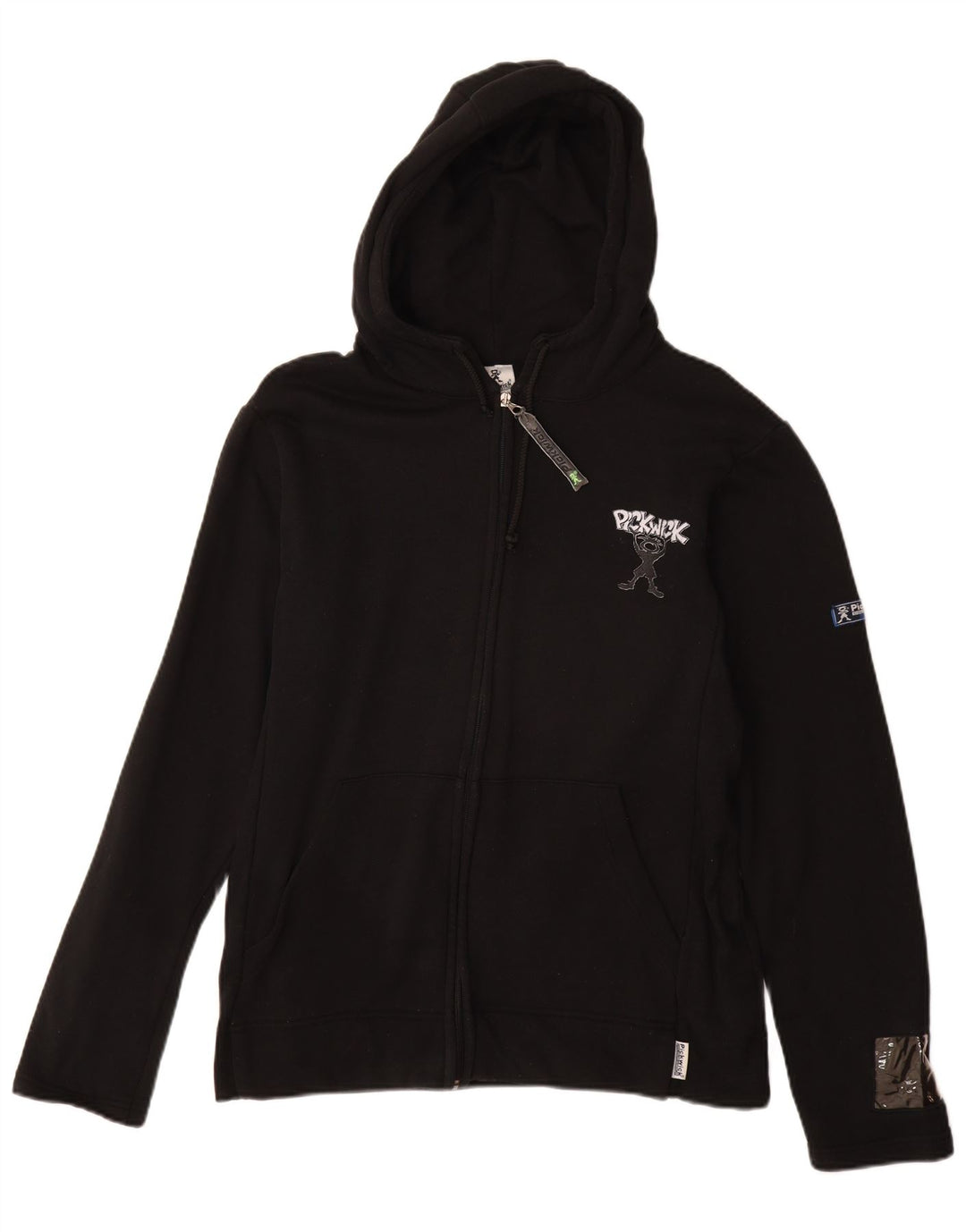 Pickwick muška pulover s kapuljačom s patentnim zatvaračem, srednji crni pamuk