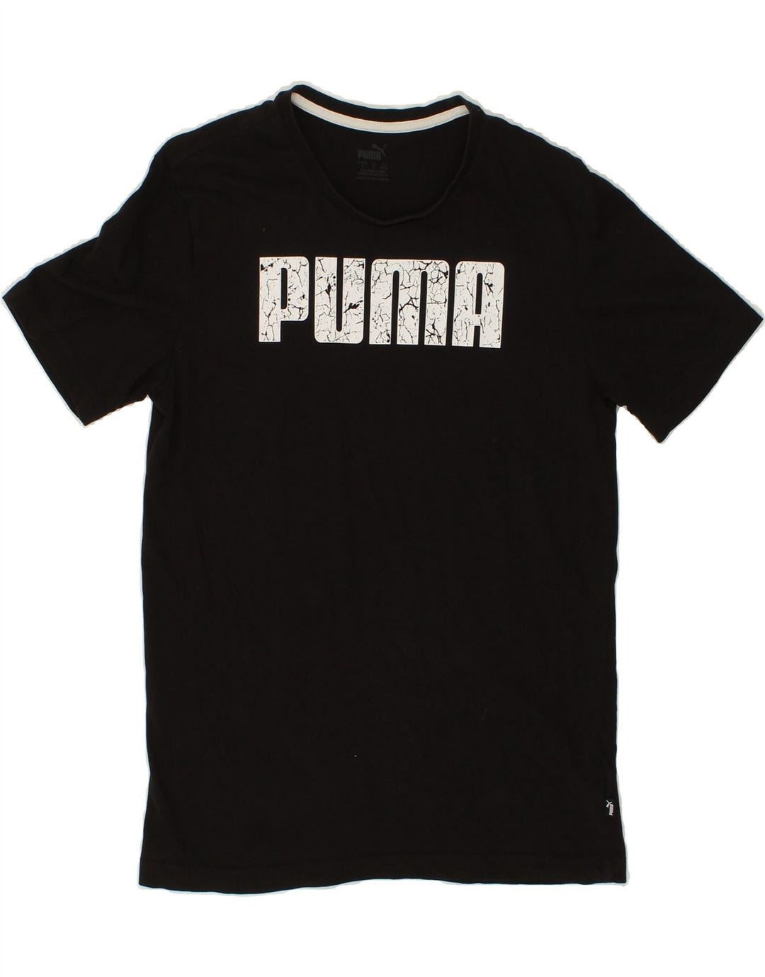 PUMA Mens Graphic T-Shirt Top Small Black Cotton Vintage Puma and Second-Hand Puma from Messina Hembry 