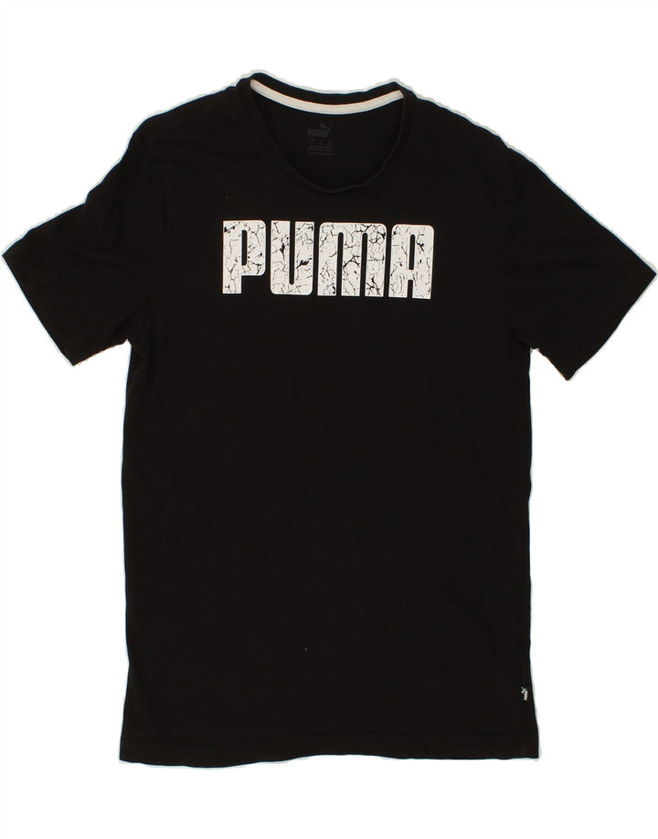 PUMA Mens Graphic T-Shirt Top Small Black Cotton Vintage Puma and Second-Hand Puma from Messina Hembry 