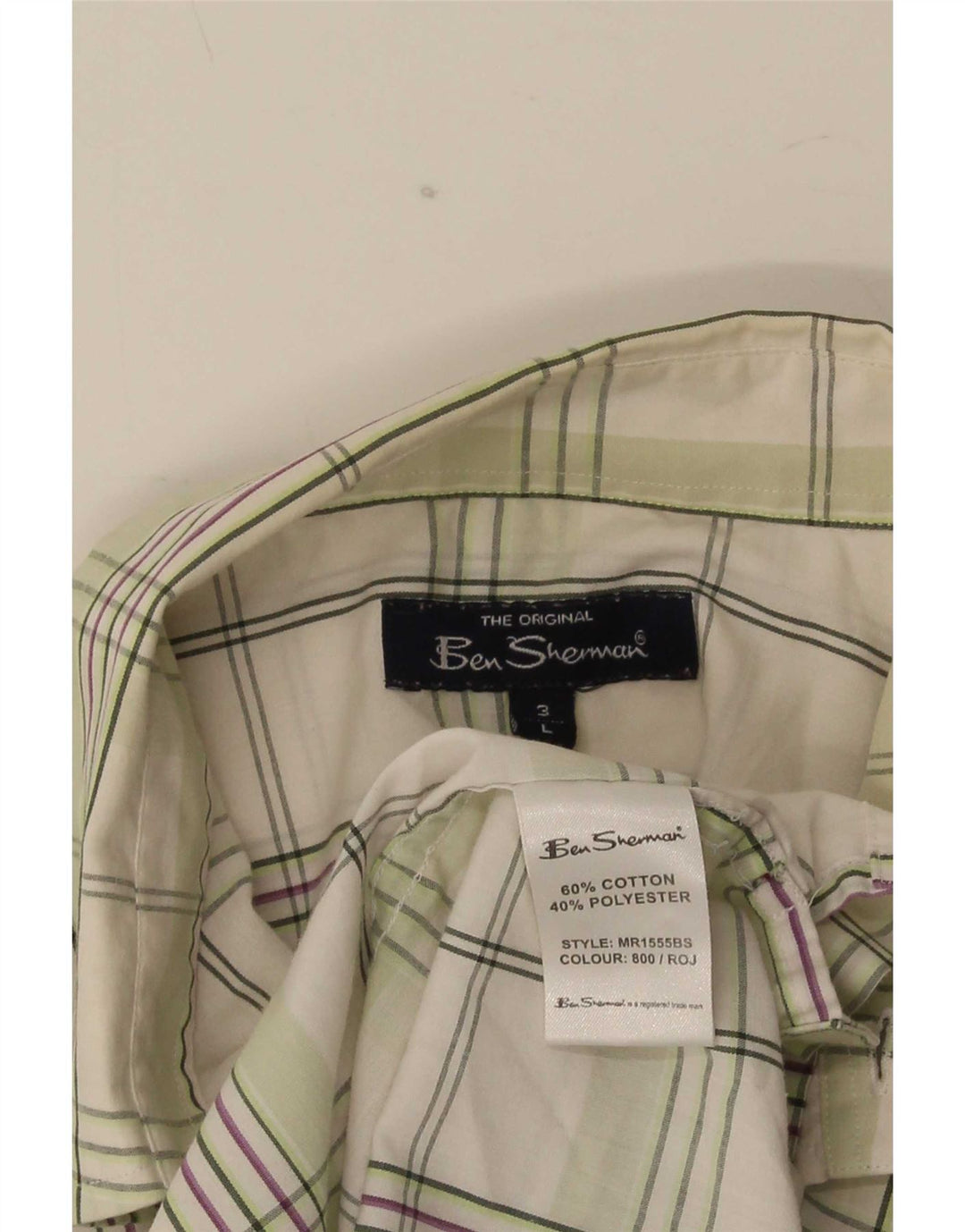 Ben Sherman muška košulja kratkih rukava, veliki zeleni karirani pamuk