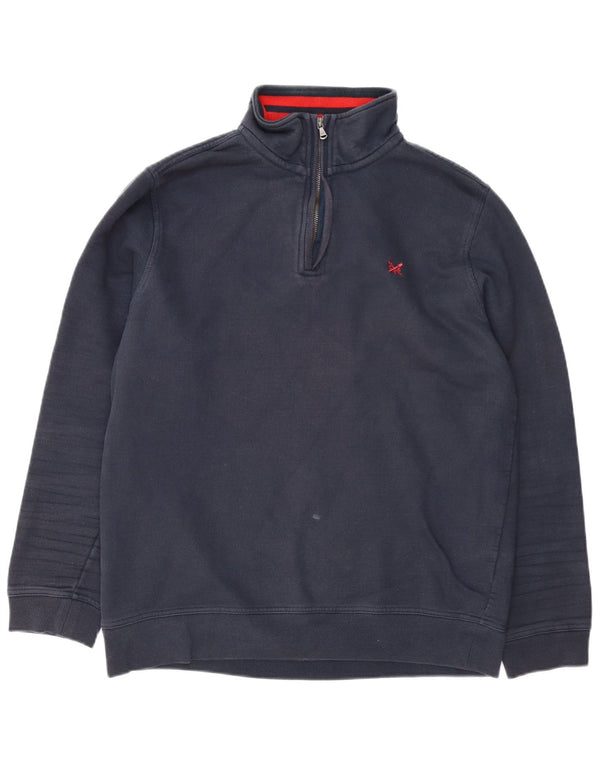 Crew Clothing Muška majica s izrezom s patentnim zatvaračem XL tamnoplavi pamuk