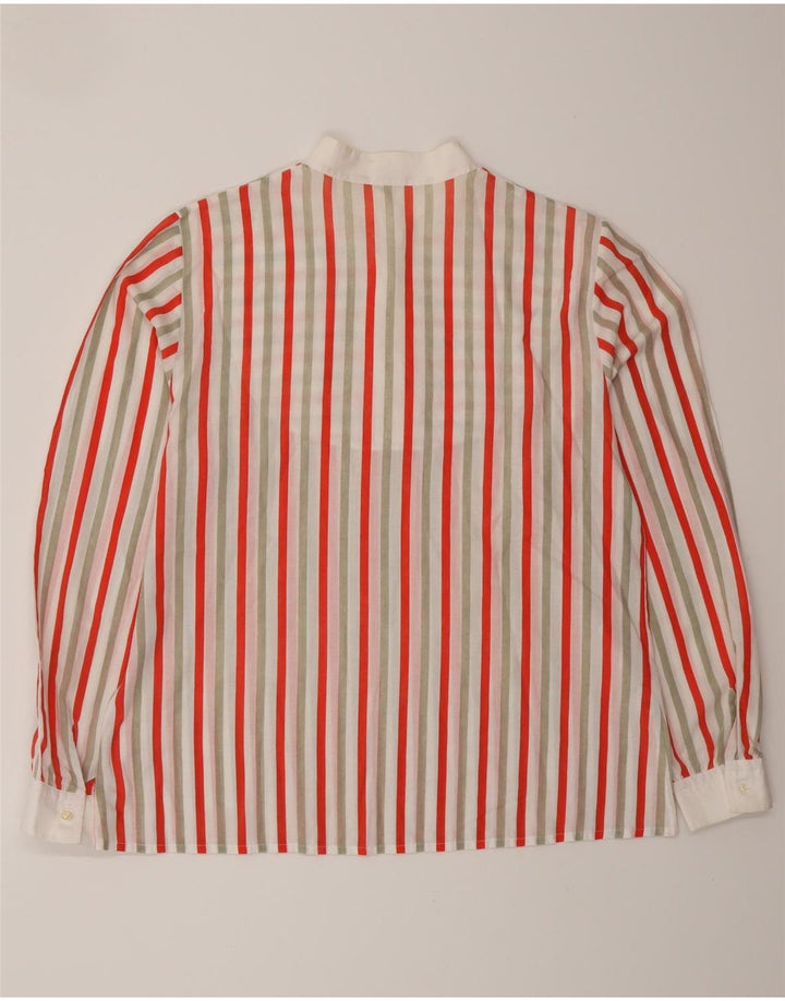 VINTAGE Ženska pulover majica UK 16 Veliki raznobojni prugasti poliester