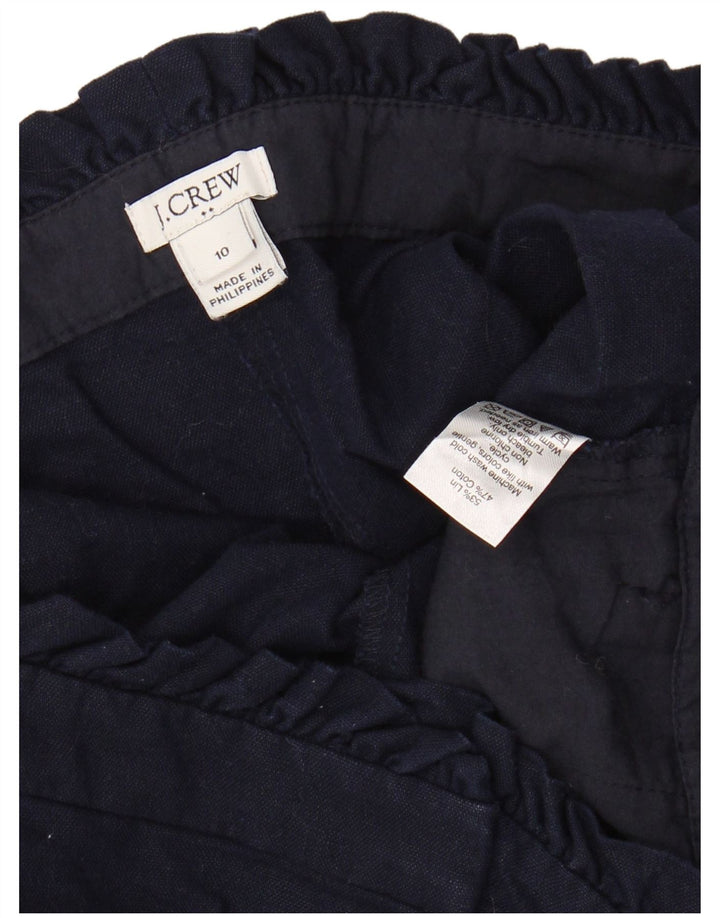 J. CREW Ženske chino kratke hlače visokog struka US 10 Large W30 Mornarsko plava lanena