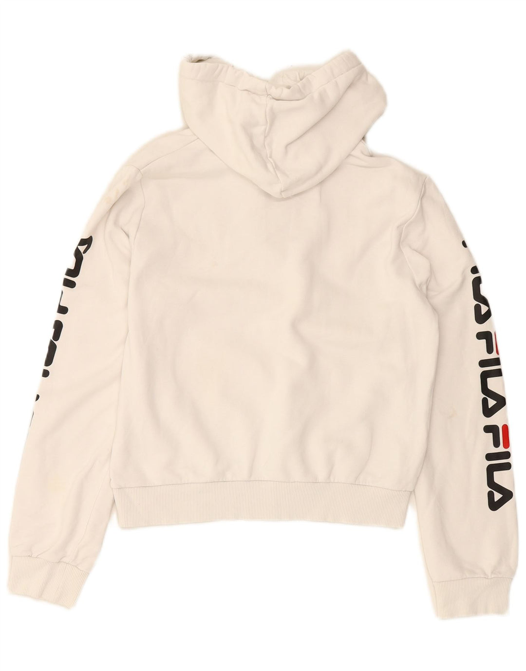 FILA Ženska skraćena majica s kapuljačom UK 10 Mali bijeli pamuk