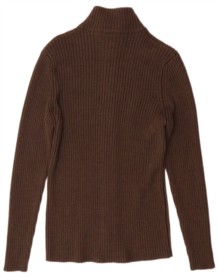 Mali smeđi vuneni muški džemper s grafičkim crtama North Sails