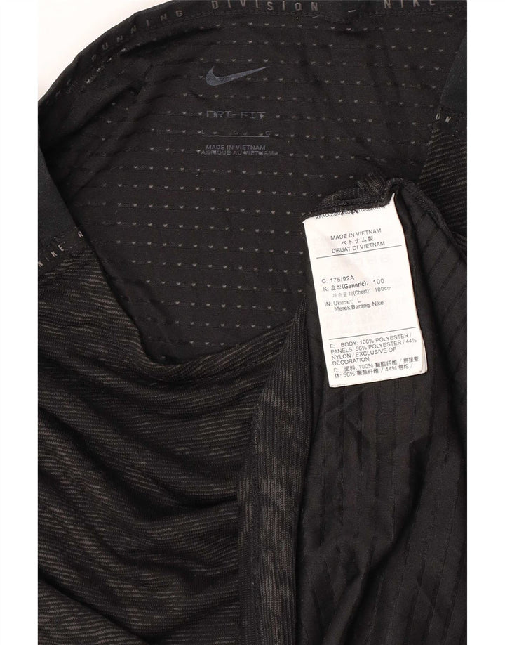 Nike Ženska Dri Fit majica kratkih rukava s apstraktnim uzorkom UK 14 velika crna