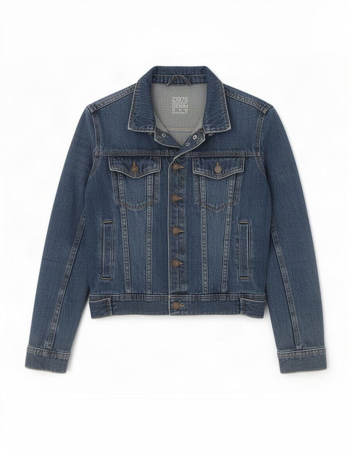 Zara ženska traper jakna UK 10 Small Blue Cotton