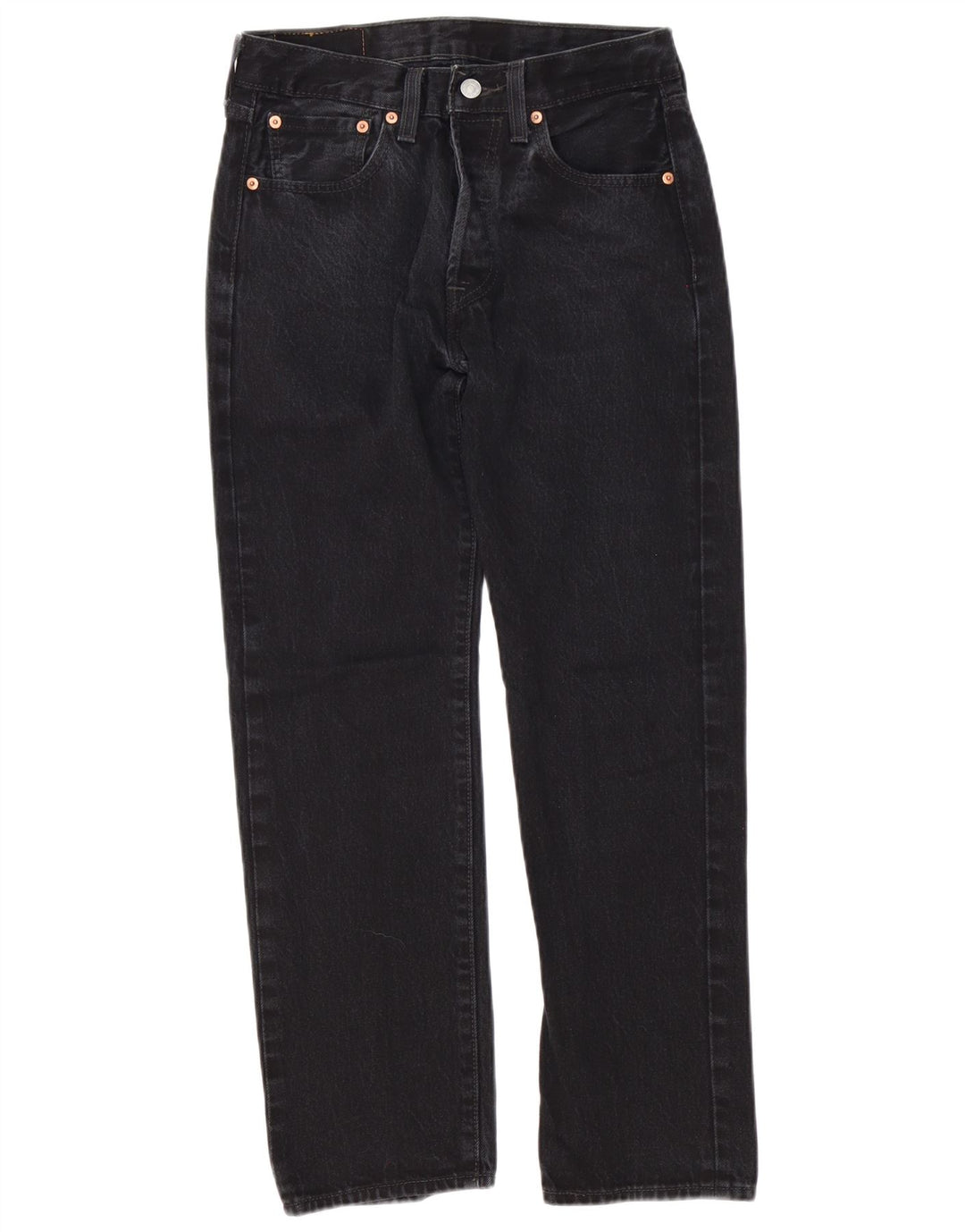 Levi's muške 501 ravne traperice W29 L30 crni pamuk