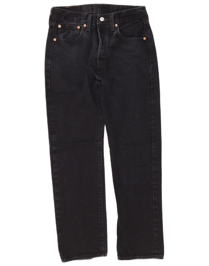 Levi's muške 501 ravne traperice W29 L30 crni pamuk