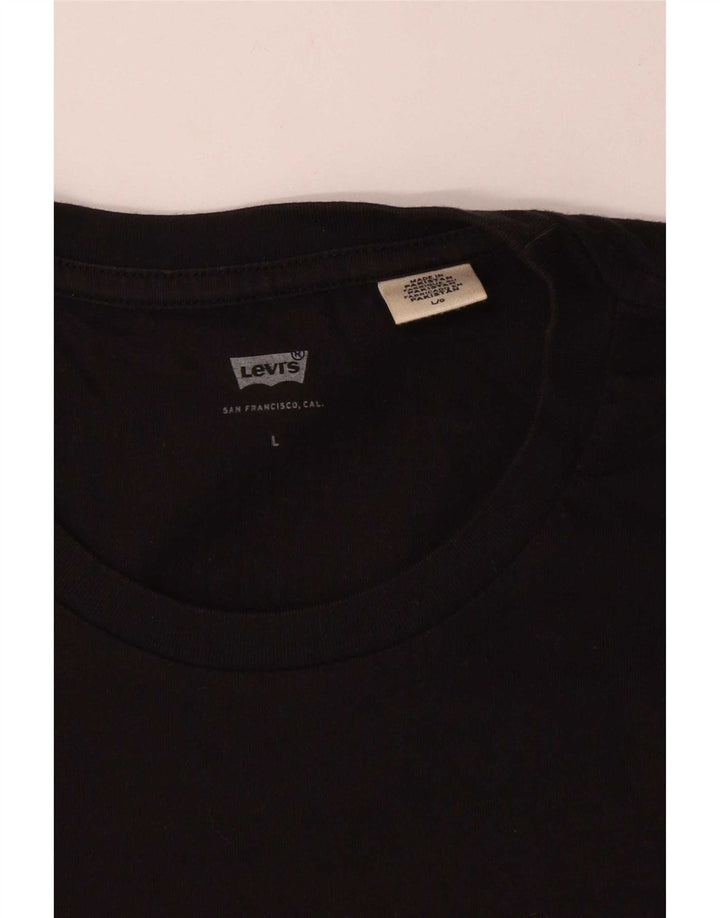 Levi's muška velika crna pamučna majica s grafičkim motivima