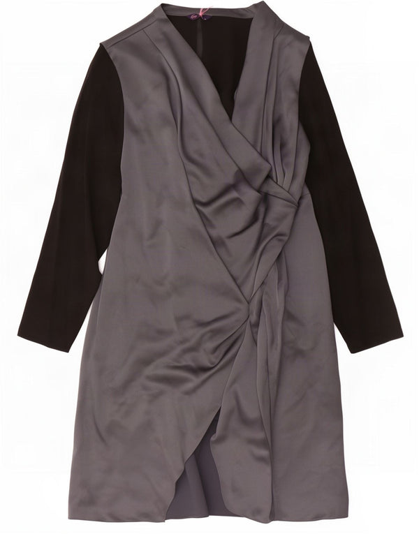 Marks & Spencer ženska haljina A-kroja UK 24 4XL srebrne boje