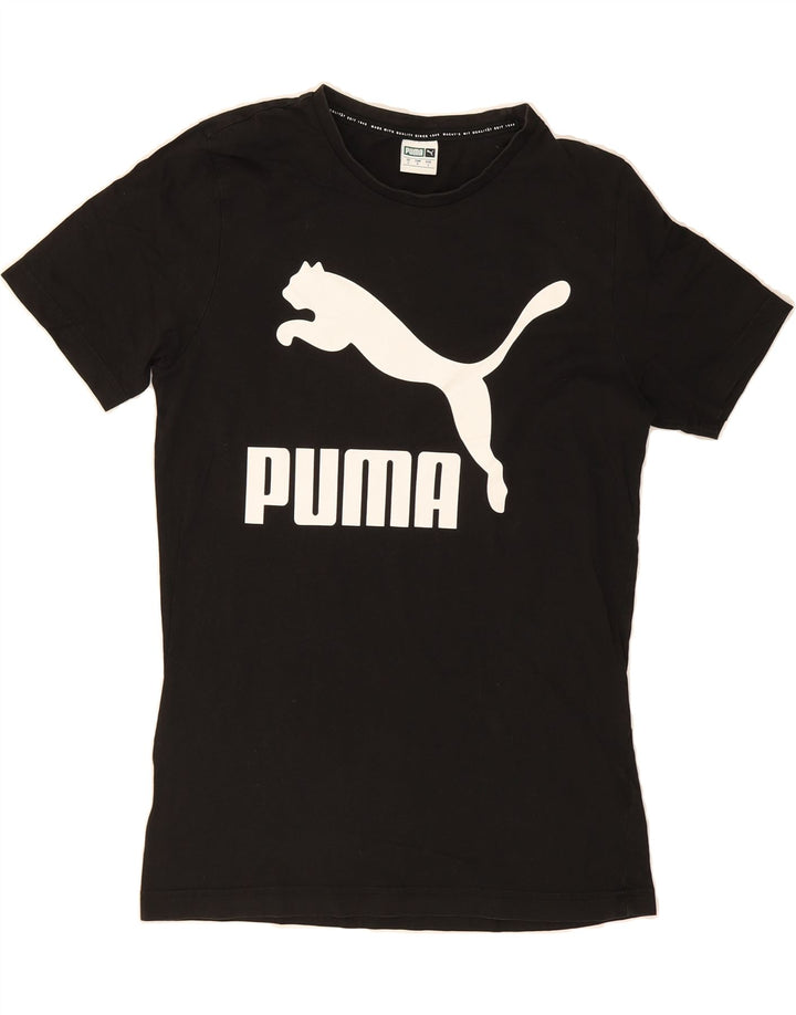 PUMA Mens Graphic T-Shirt Top Small Black Cotton Vintage Puma and Second-Hand Puma from Messina Hembry 