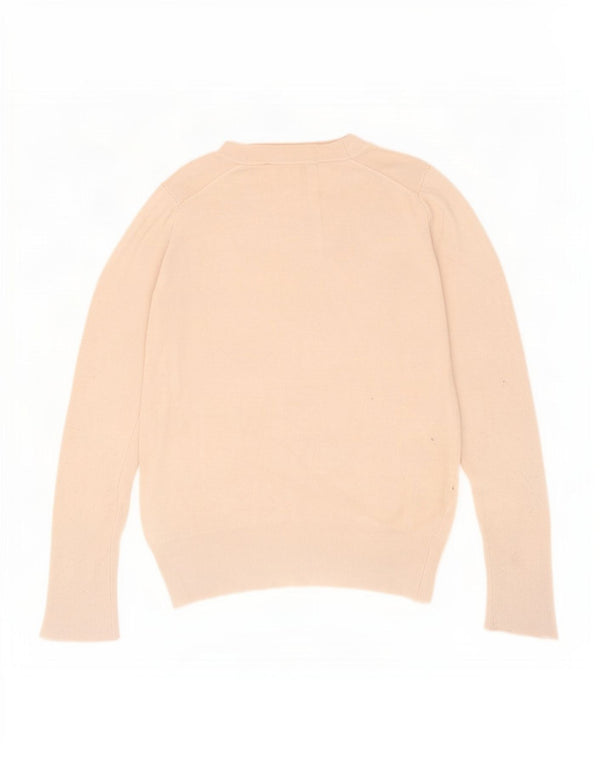 Zara Womens Boat Neck Jumper Sweater UK 10 Small Beige