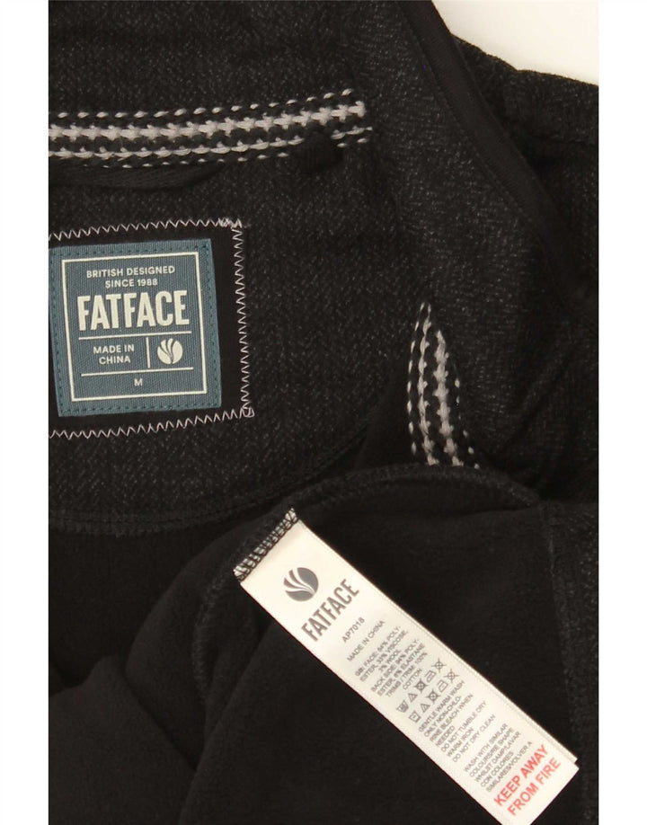 Fat Face muški džemper od flisa s patentnim zatvaračem srednje sive boje od poliestera