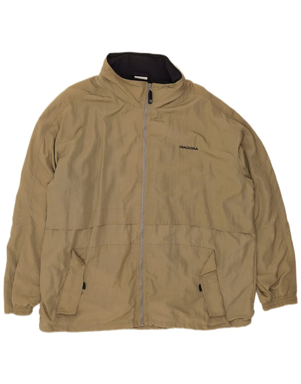Diadora muška široka kišna jakna s kapuljačom UK 40 Large kaki poliamid
