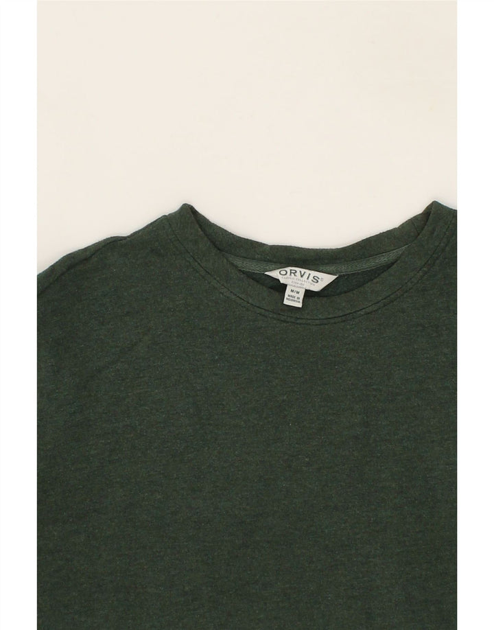 ORVIS Womens Sweatshirt Jumper UK 14 Medium Green Cotton Vintage Orvis and Second-Hand Orvis from Messina Hembry 