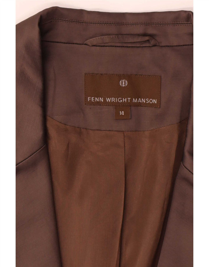 Fenn Wright Manson ženska jakna s 3/4 rukavima UK 14 velika smeđa