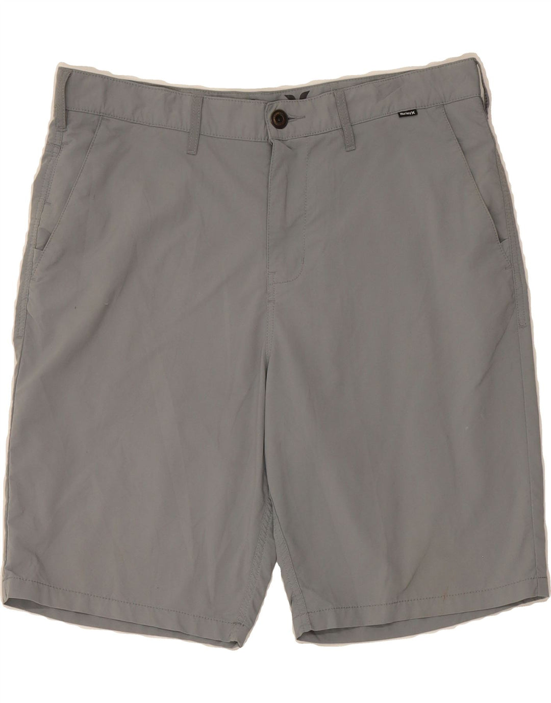 HURLEY Mens Chino Shorts W34 Large  Grey Nylon Vintage Hurley and Second-Hand Hurley from Messina Hembry 