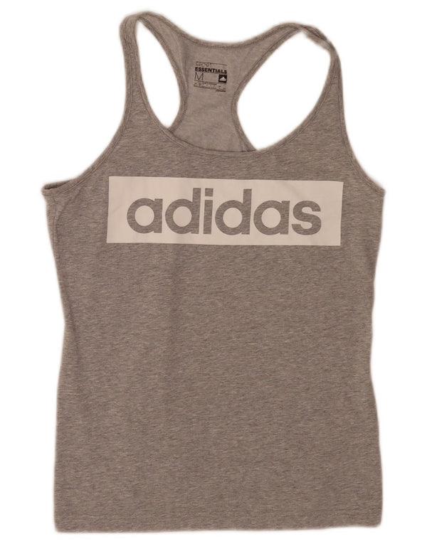 Adidas ženski grafički prsluk UK 12/14 srednje sivi pamučni sportski