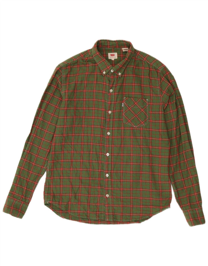 Levi's muška košulja srednje zelene karo pamučna