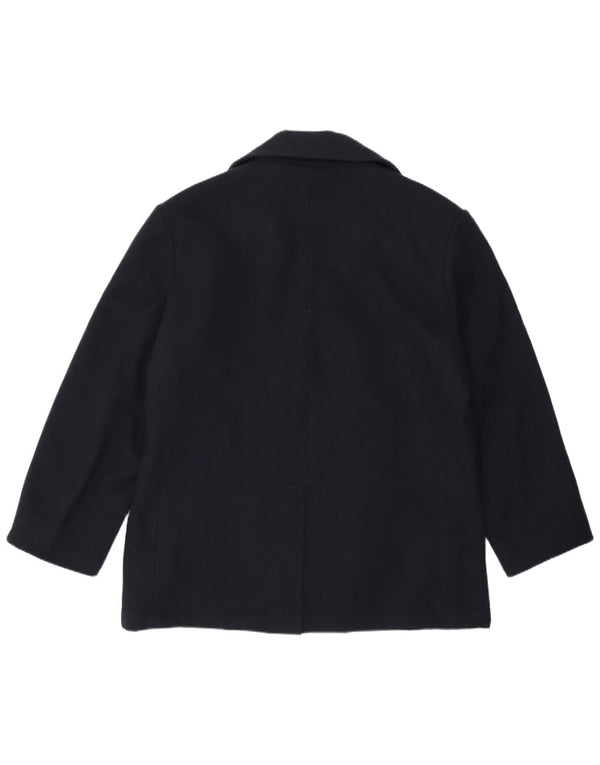 Vintage muški graškasti kaput UK 42 XL tamnoplava vuna