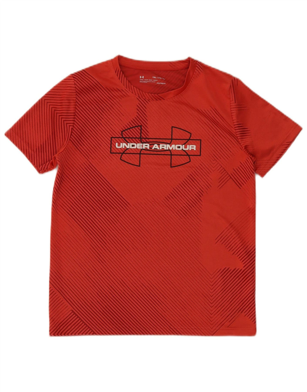 UNDER ARMOUR majica kratkih rukava Heat Gear za dječake 13-14 godina, crvene pruge