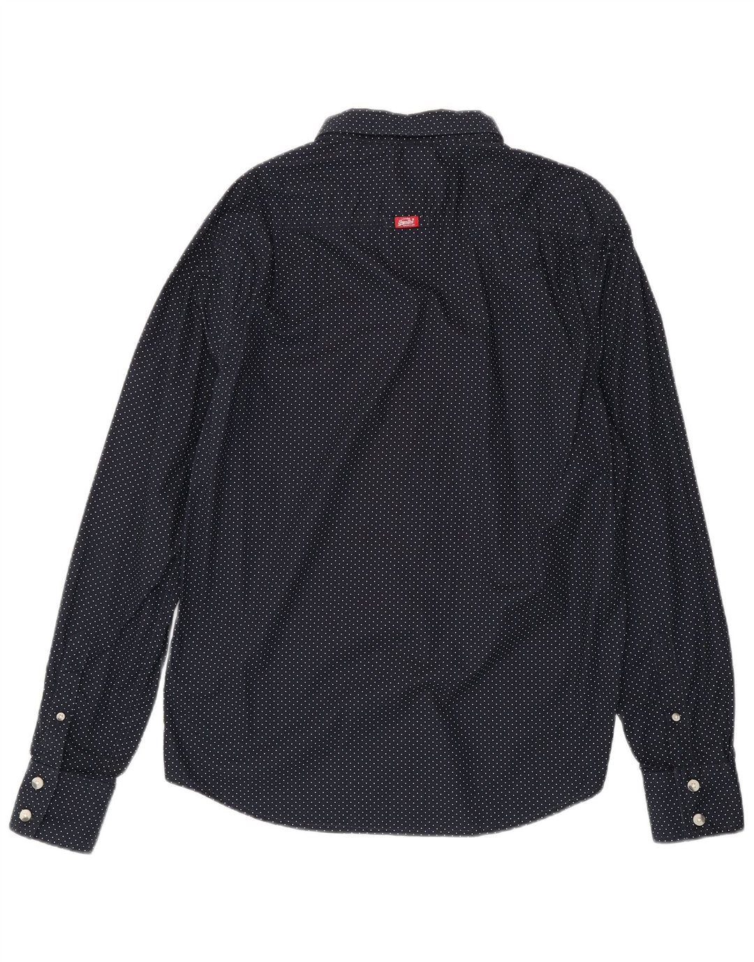 Superdry muška košulja XL tamnoplavi pamuk na točkice