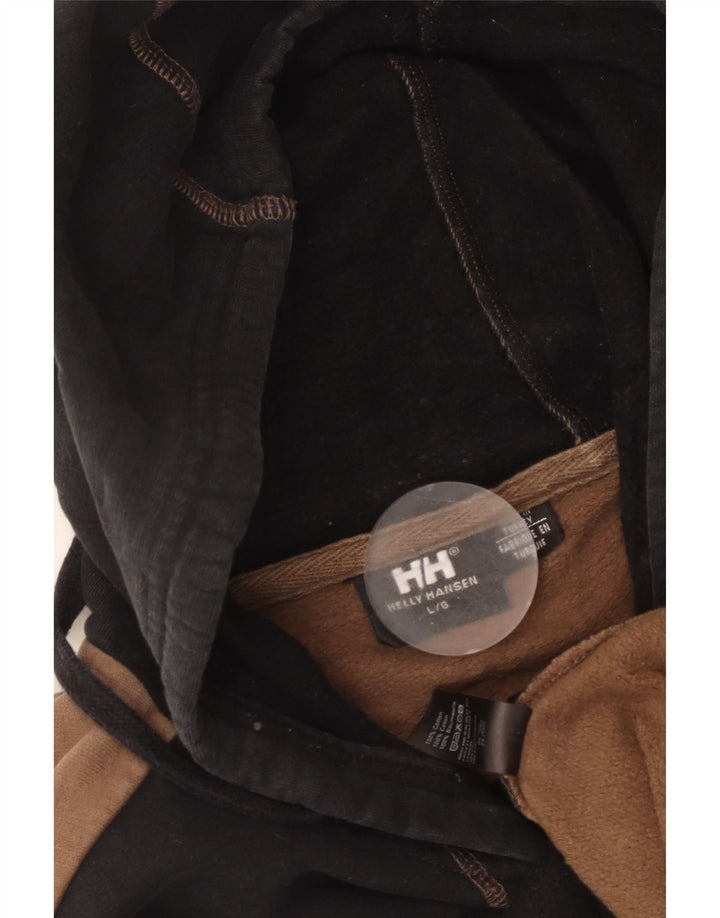 Helly Hansen muška majica s kapuljačom s kapuljačom, veliki crni pamuk u blokovima boja