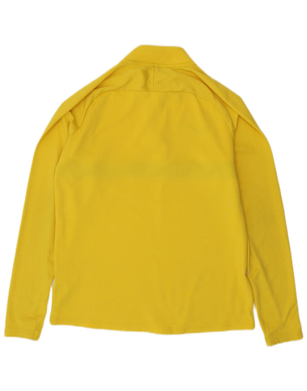 Nike Dri Fit majica s izrezom i puloverom, gornji dio srednje žute boje