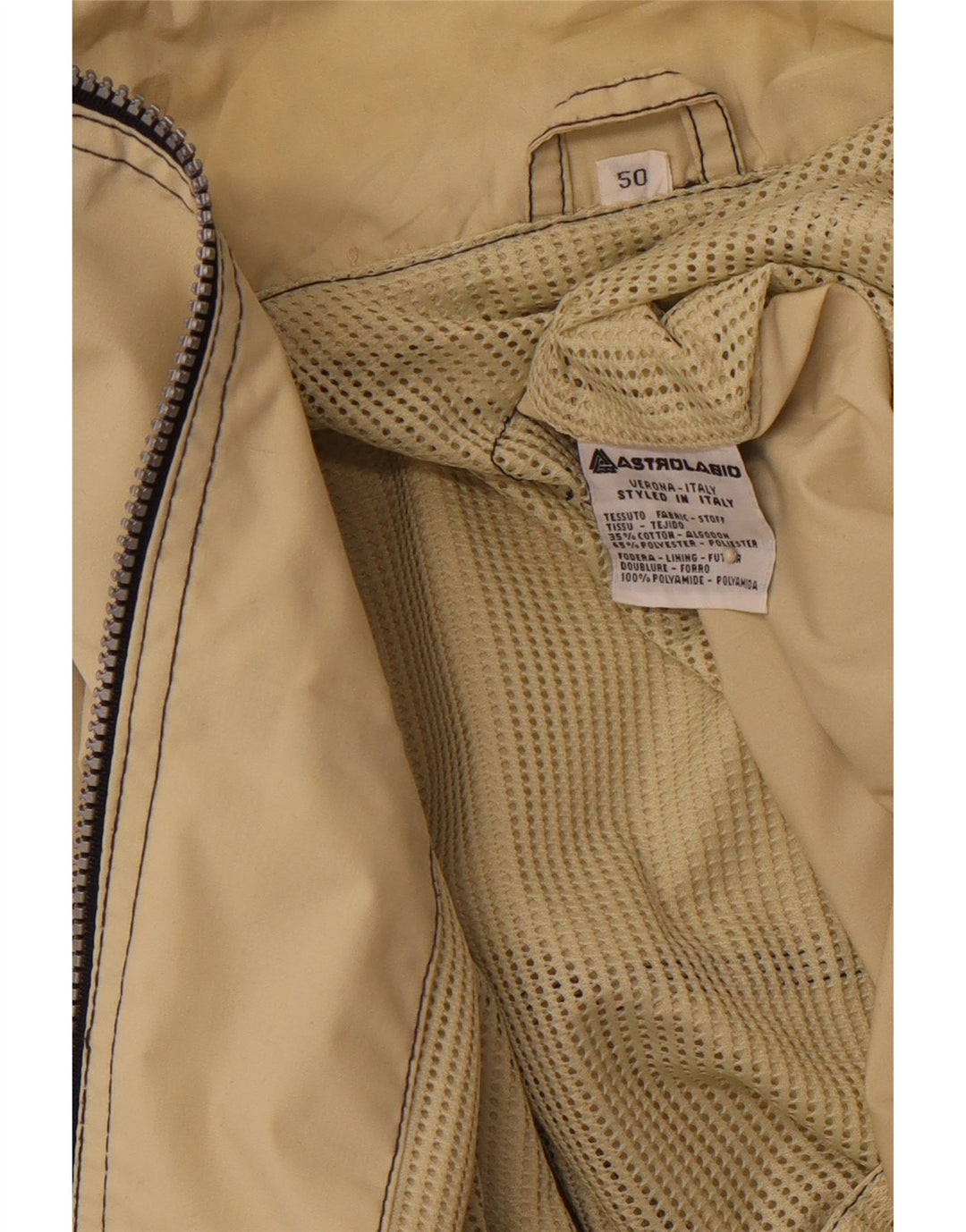 ASTROLABIO Muška kišna jakna s kapuljačom IT 50 Large Green Colourblock Pamuk