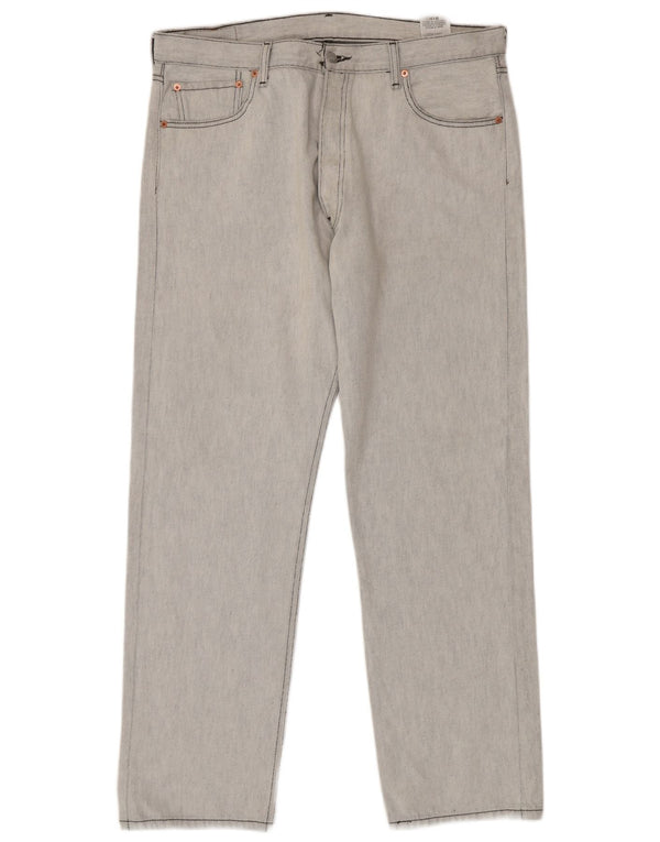 Levi's muške 501 ravne traperice W38 L34 sivi pamuk