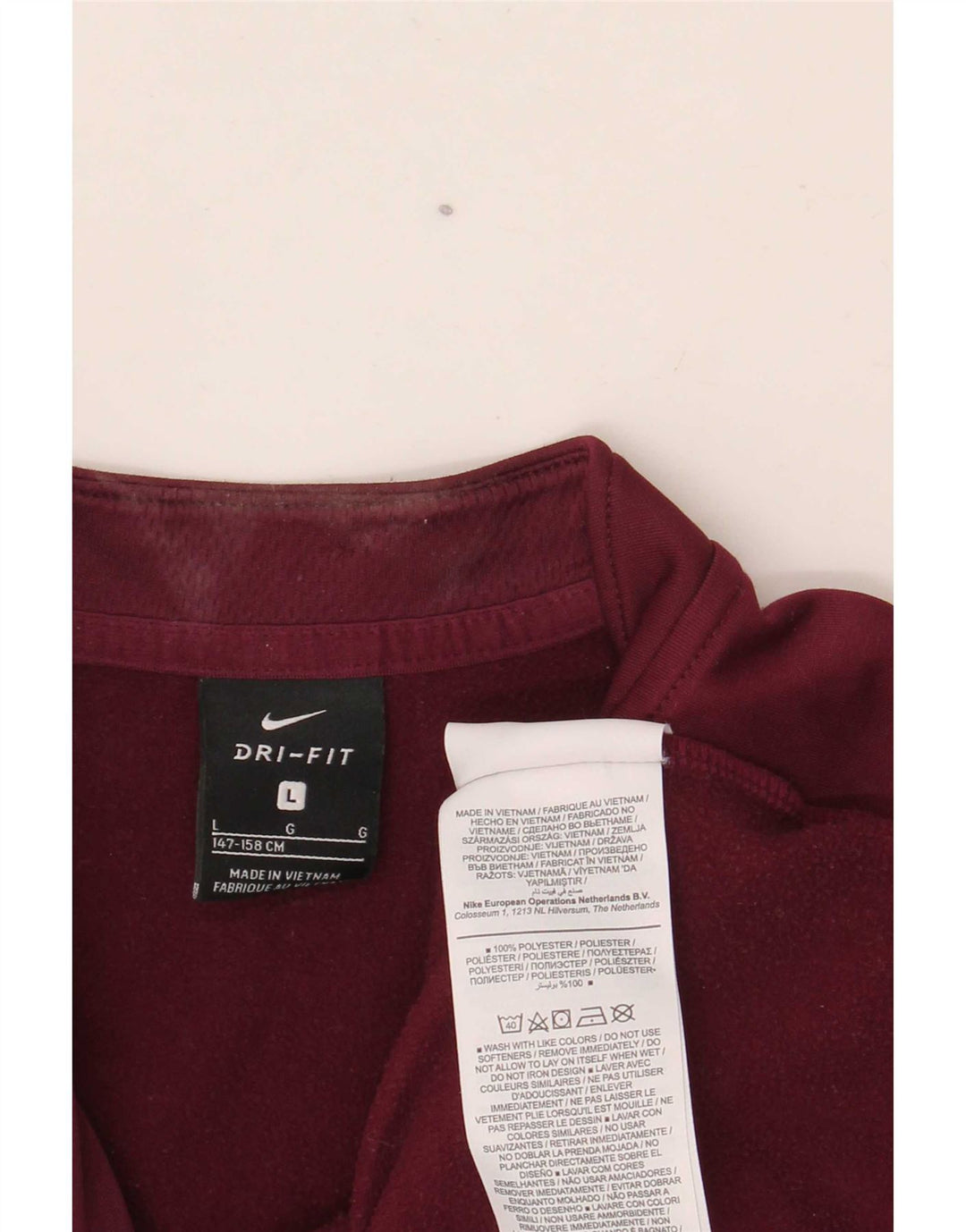 Nike Boys Dri Fit Graphic Pulover Trenirka Top 12-13 Year Large Bordo