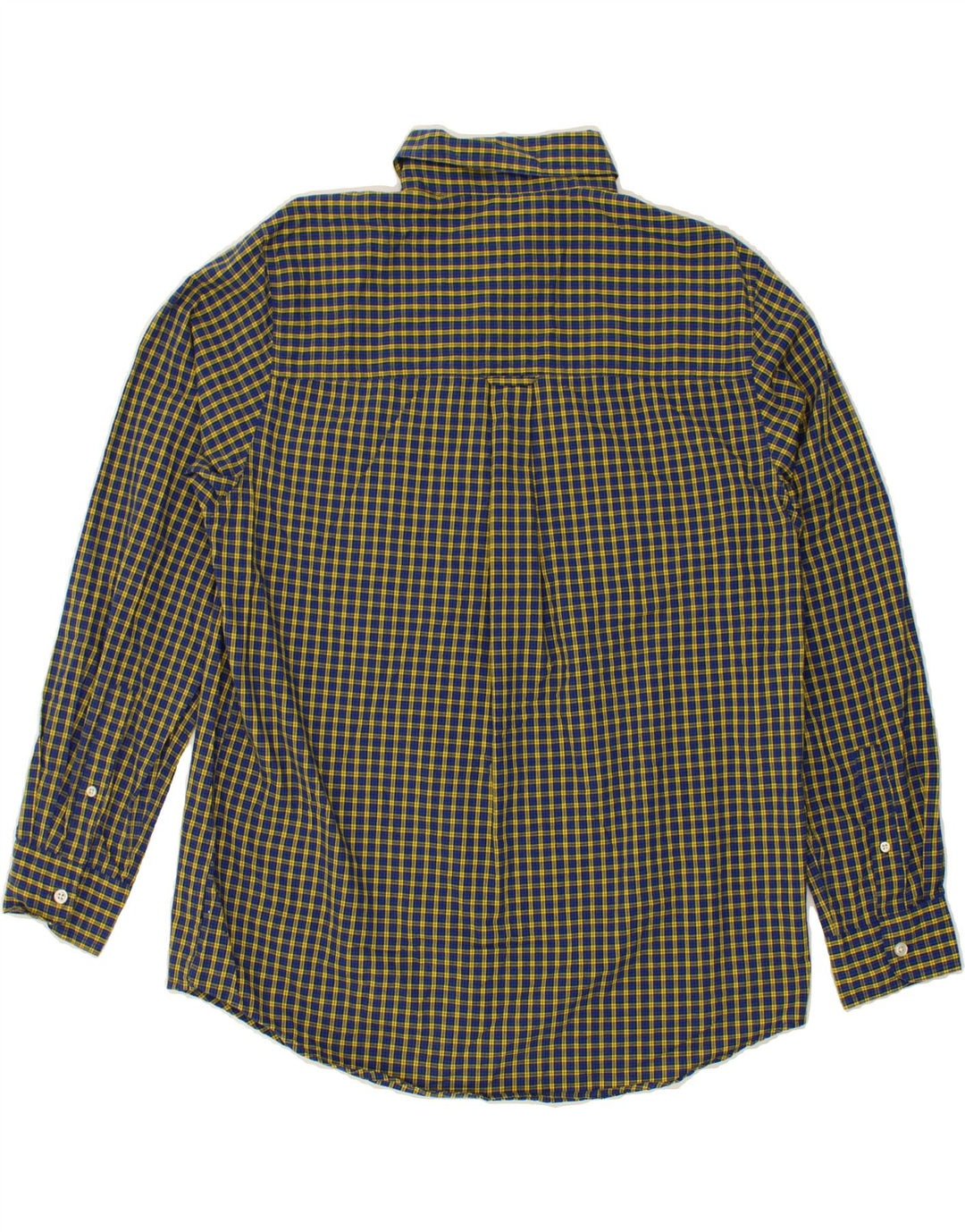 CHAPS Mens Easy Care Shirt Medium Blue Check Cotton Vintage Chaps and Second-Hand Chaps from Messina Hembry 