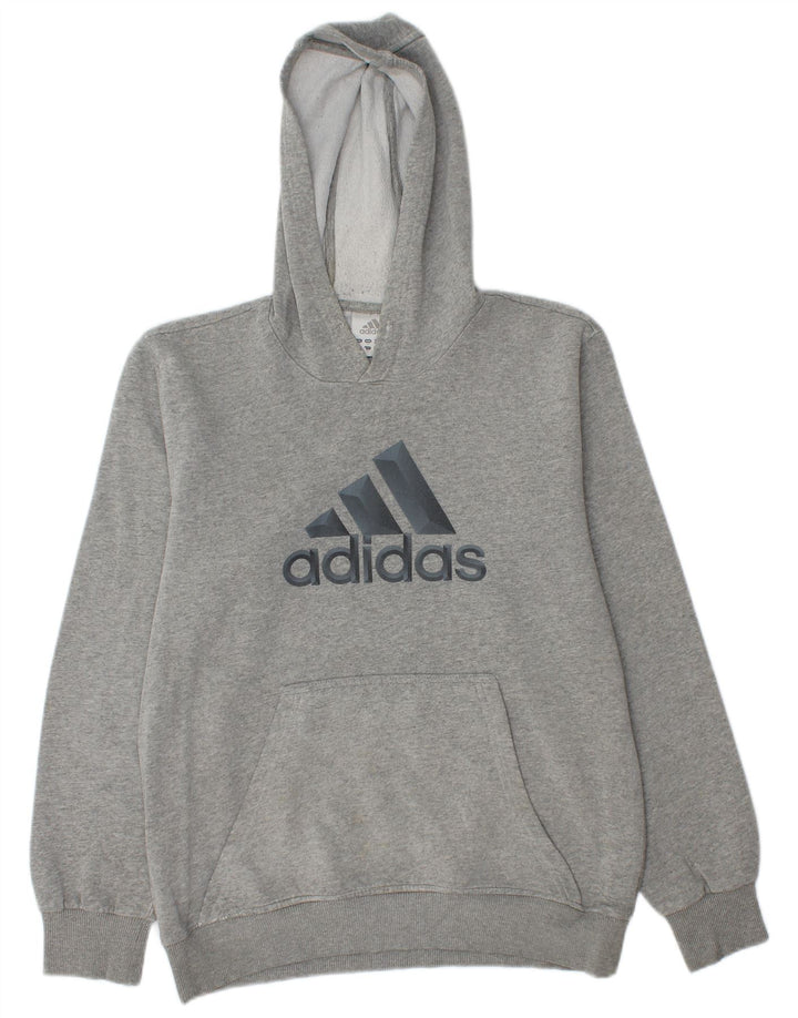 ADIDAS muška majica s kapuljačom s kapuljačom srednje sive boje
