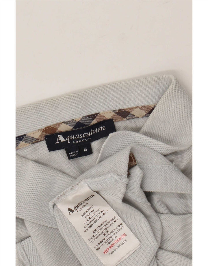 Aquascutum muška polo majica srednje sivi pamuk