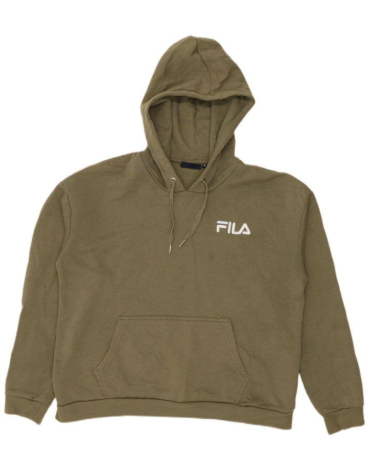 Fila ženska prevelika majica s kapuljačom UK 14, srednji kaki poliester