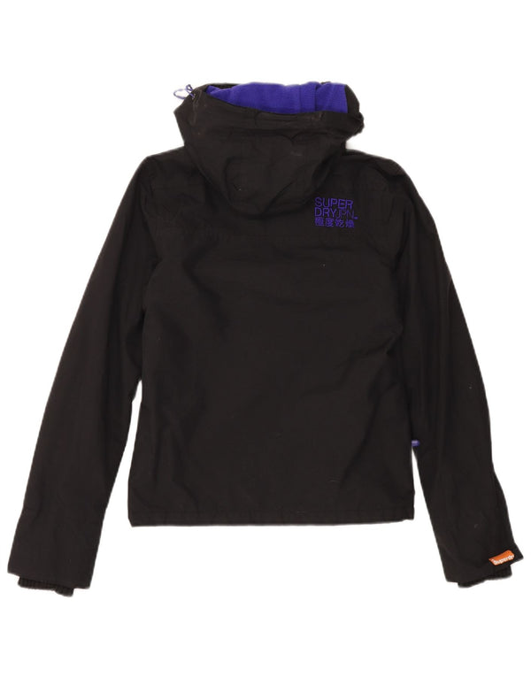 Superdry ženska jakna vjetrovka s kapuljačom The Windcheater UK 2 2XS crna