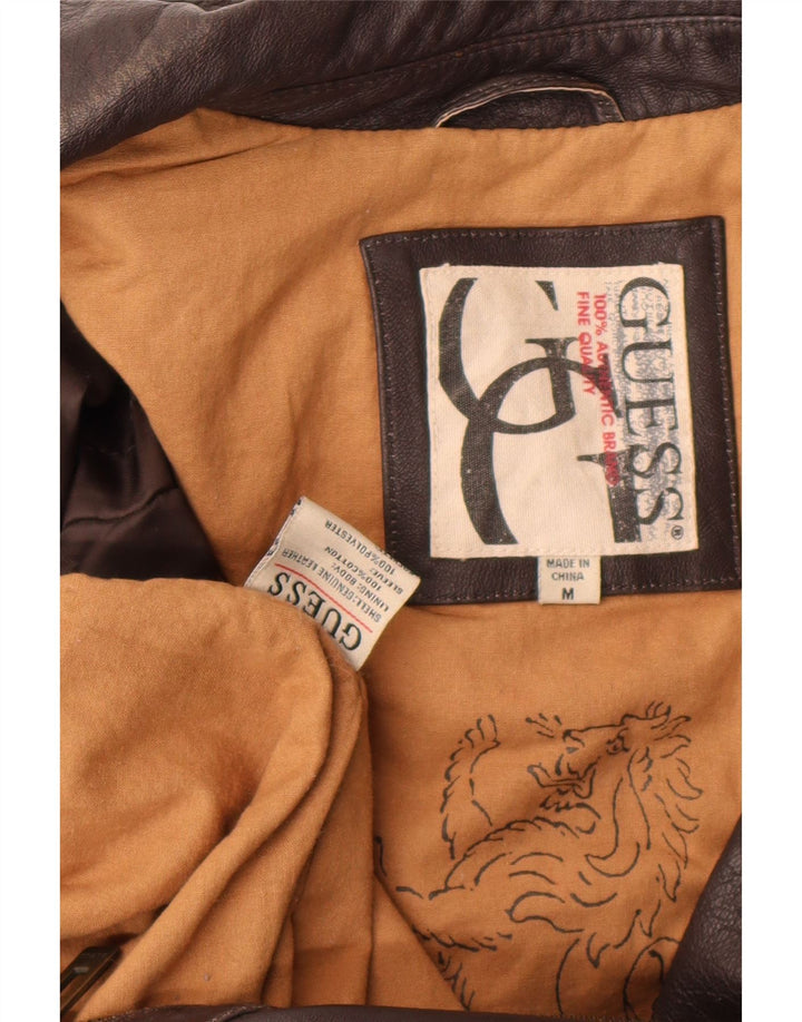 Guess muška kožna jakna UK 38 srednje smeđa koža