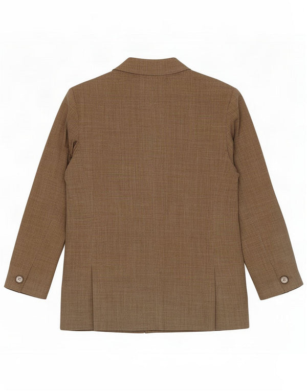 Max Mara Womens Double Breasted Blazer Jacket UK 16 Large Khaki Virgin Wool