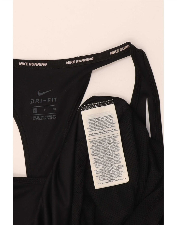 Nike Ženski Dri Fit Vest Top UK 10 Mali crni poliester