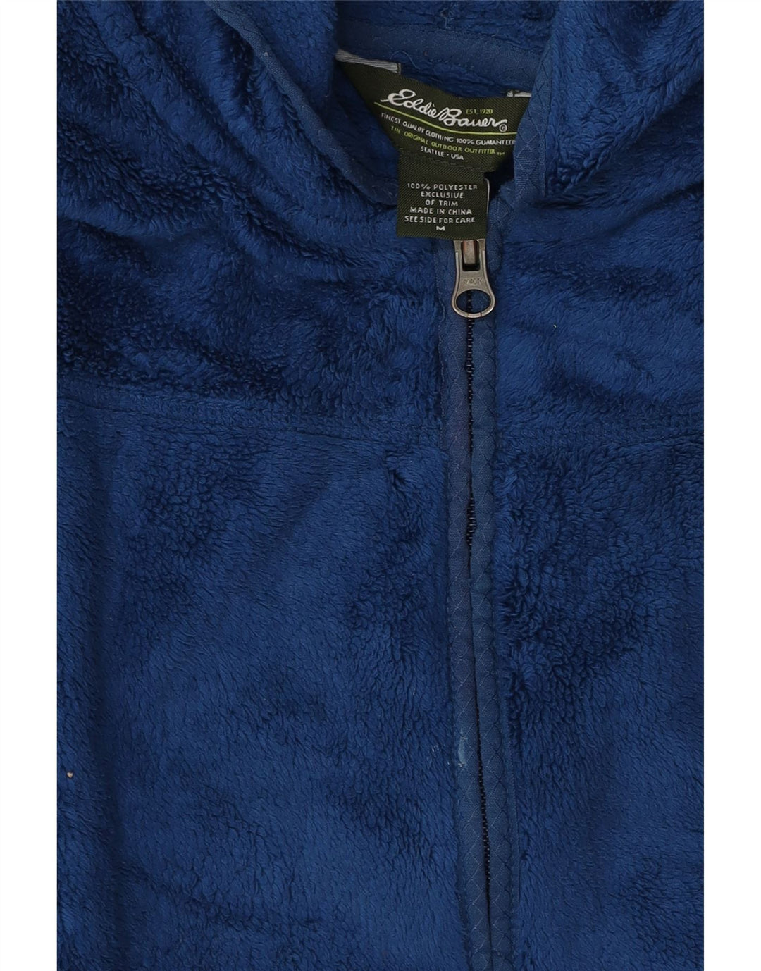 Eddie Bauer ženska flis jakna s kapuljačom UK 14 srednje plava poliester