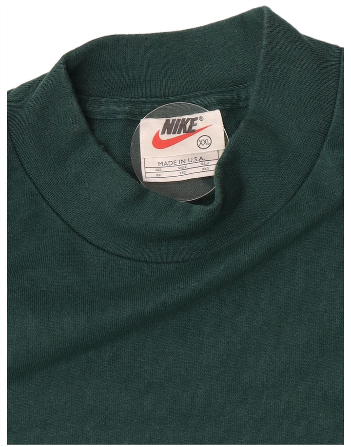 Nike muška majica dugih rukava 2XL zeleni pamuk