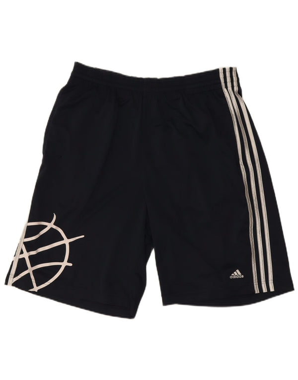 Adidas muške grafičke sportske kratke hlače srednje tamnoplave