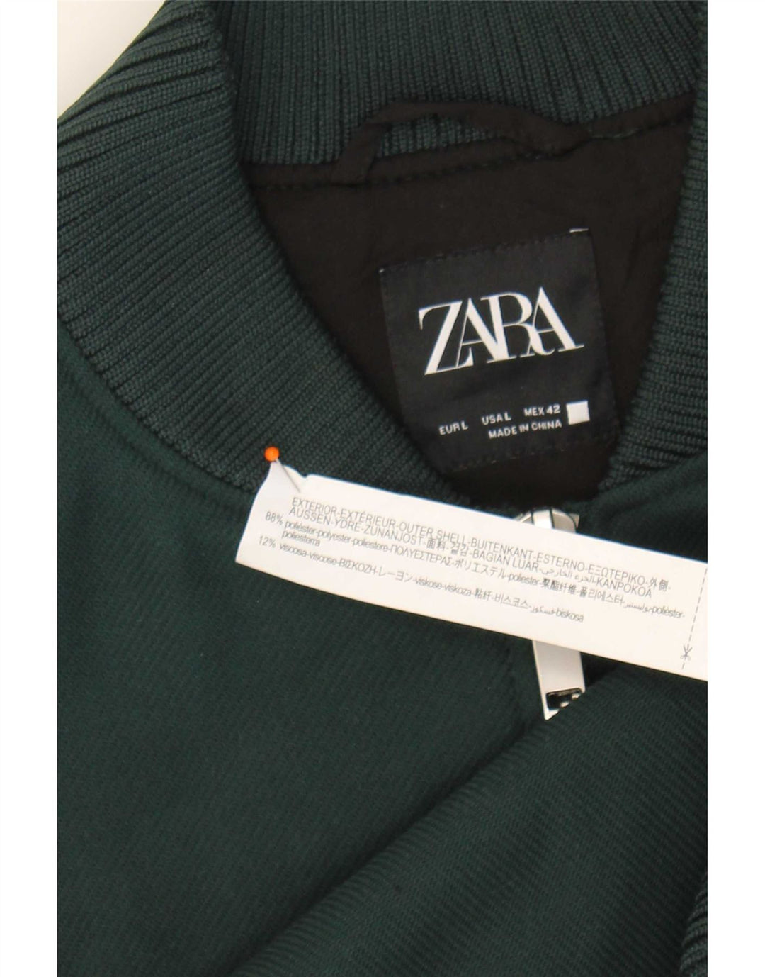 Zara muška bomber jakna UK 40 veliki zeleni poliester