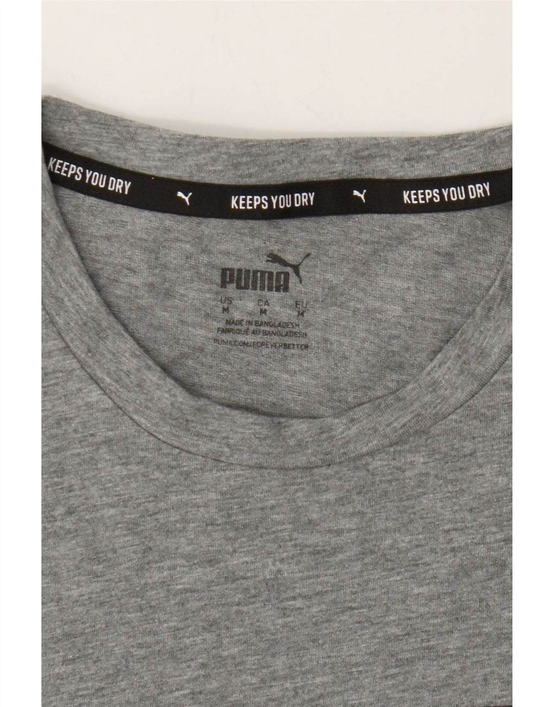 PUMA Mens Graphic T-Shirt Top Medium Grey Cotton Vintage Puma and Second-Hand Puma from Messina Hembry 
