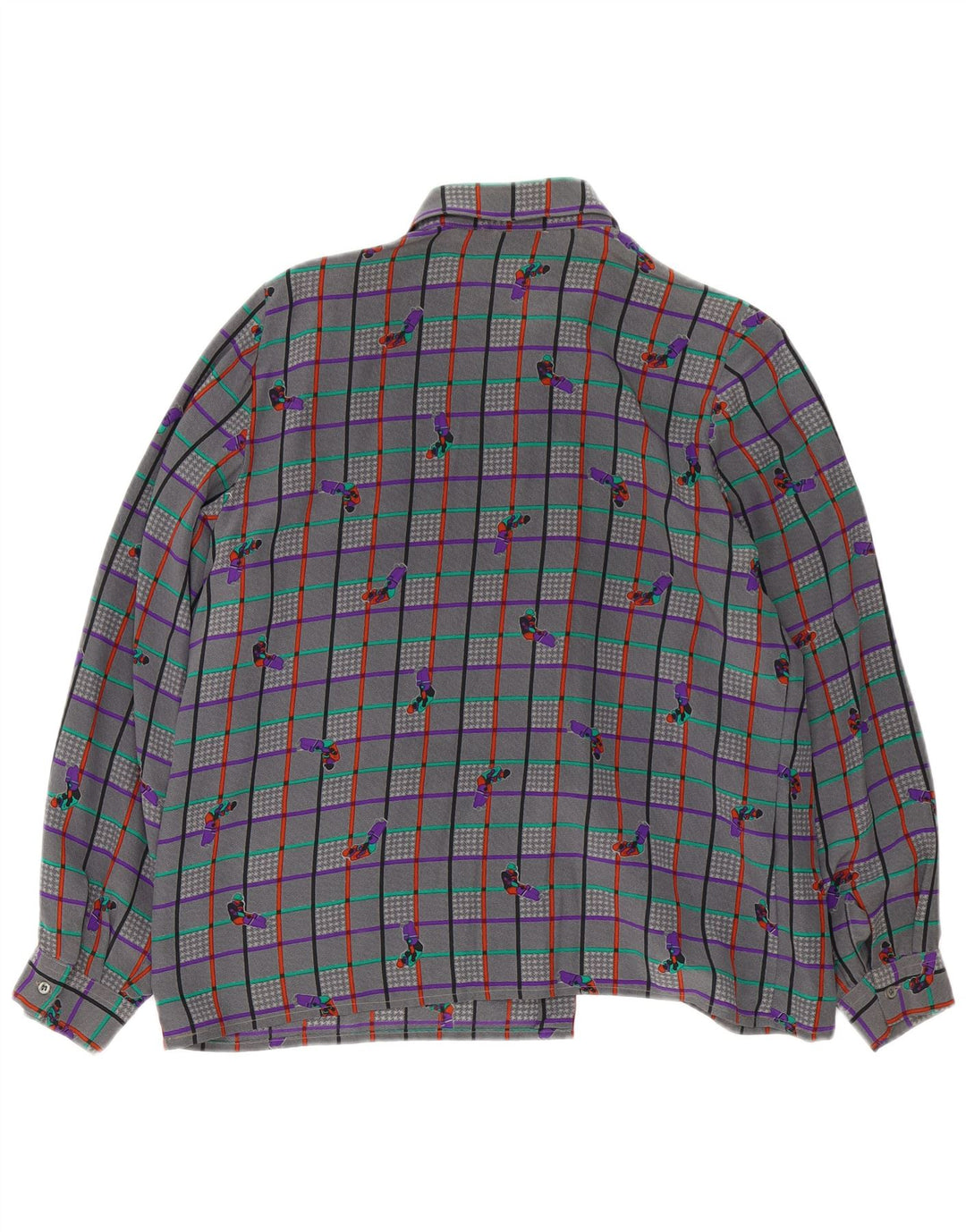 Vintage ženska košulja bluza UK 18 XL sivi karirani