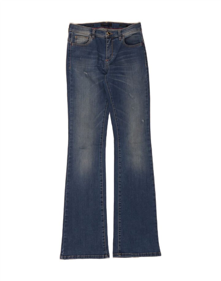 TWIN-SET Womens Distressed Bootcut Jeans W28 L35 Blue Cotton Vintage Twin-Set and Second-Hand Twin-Set from Messina Hembry 