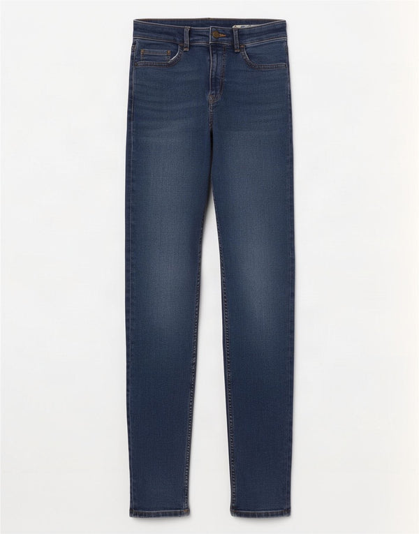 Marks & Spencer Womens Slim Jeans UK 8 Small W26 L27 Navy Blue Cotton