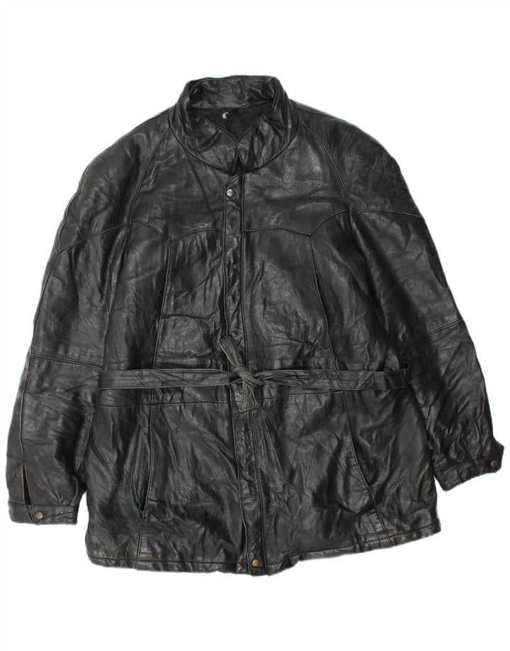 Vintage muška kožna jakna UK 38 srednje crna