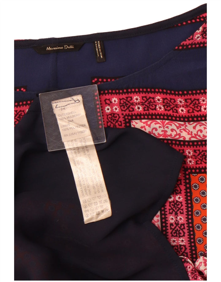 MASSIMO DUTTI Ženska duga haljina 3/4 rukava UK 12 Srednje narančasta cvjetna